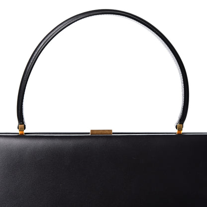 Celine Patina Box Calfskin Medium Clasp Bag Black 6 of 9