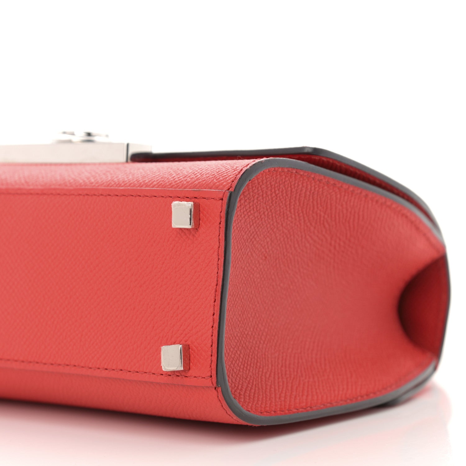 Moynat Carat Calfskin Rejane BB Coral 9 of 10