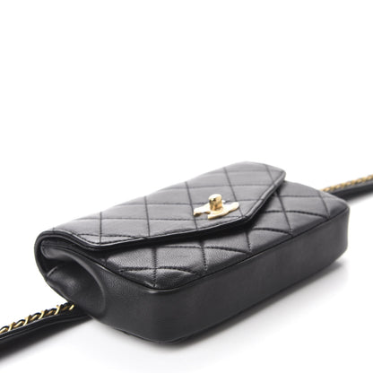 Chanel Calfskin Quilted Flap Waist Bag Black 4 of 11