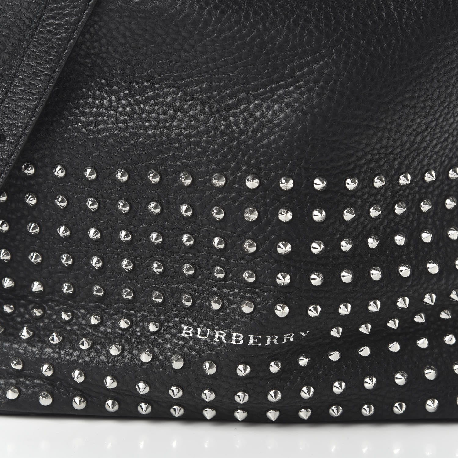 Burberry Calfskin Studded Medium Susanna Hobo Black 9 of 9