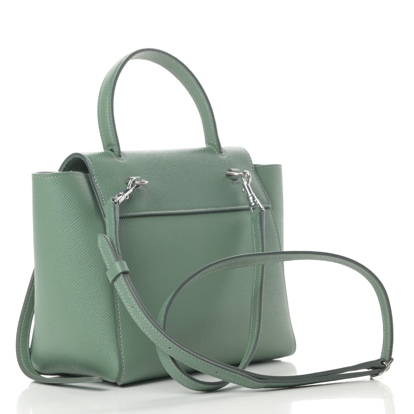 Grained Calfskin Nano Belt Bag Celadon