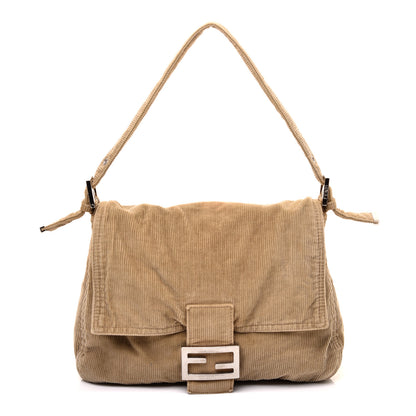Fendi Corduroy Mama Baguette Beige 1 of 9