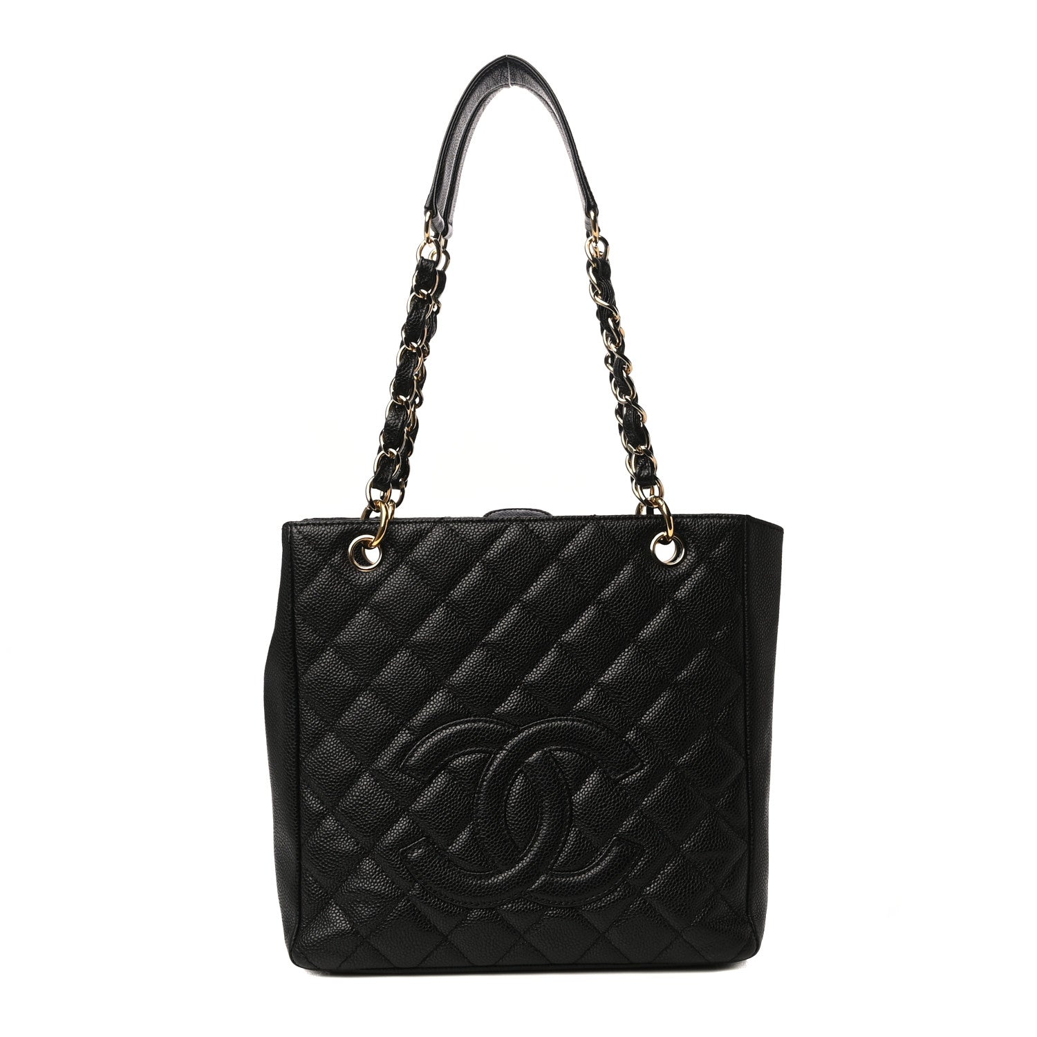 Chanel Caviar Quilted Petit Shopping Tote PST Black 1 of 10