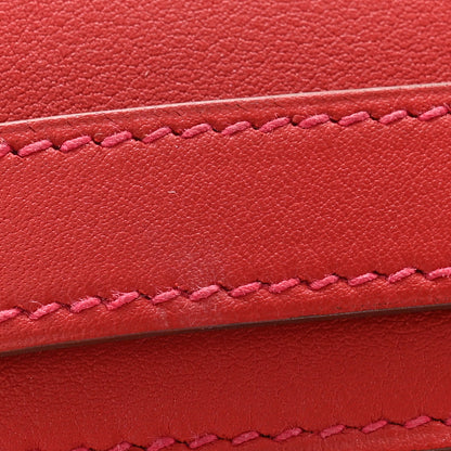 Hermes Swift Kelly Cut Clutch Pochette Vermillion 9 of 10