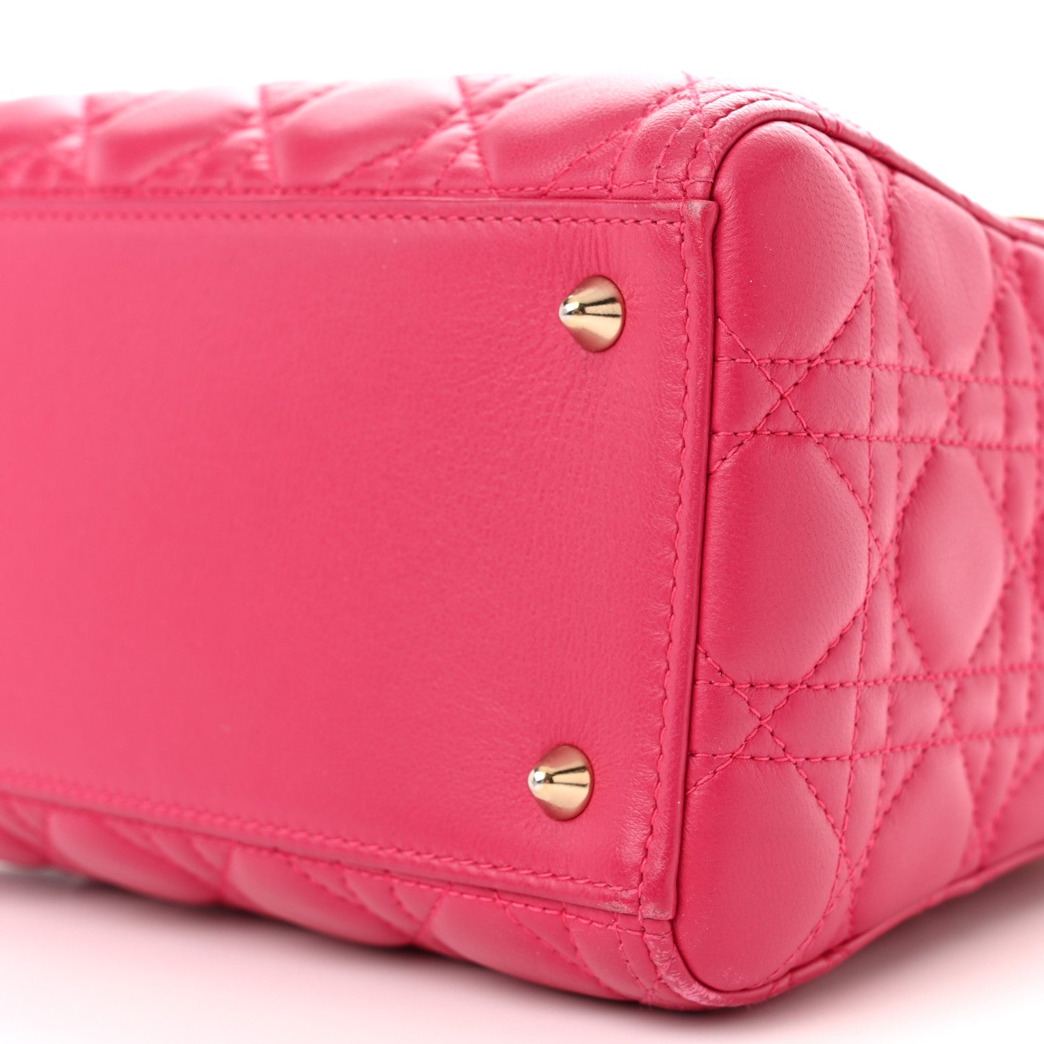 Christian Dior Lambskin Cannage Medium Lady Dior Pink 10 of 14
