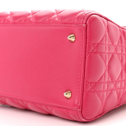 Christian Dior Lambskin Cannage Medium Lady Dior Pink 10 of 14