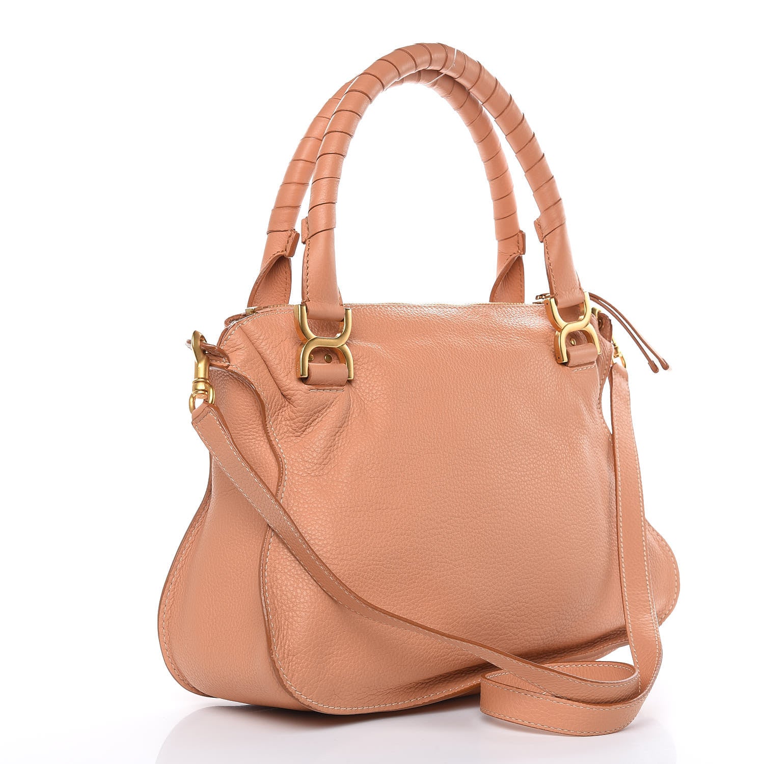 Chloe Calfskin Medium Marcie Satchel Coral Sands 3 of 9