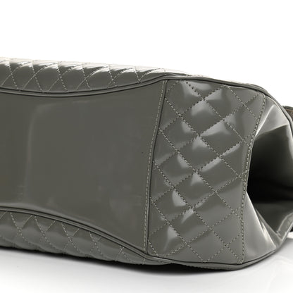 Chanel Glazed Calfskin Mademoiselle Lock Kelly Flap Bag Grey 6 of 11