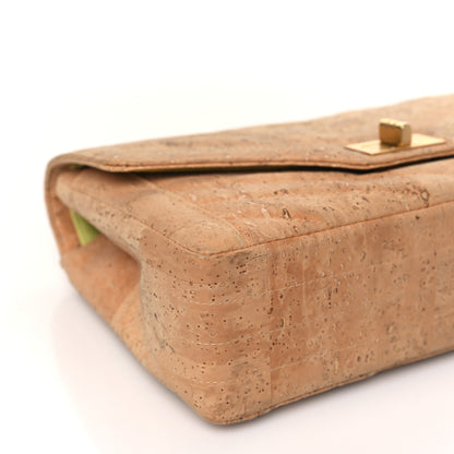 Chanel Cork Chevron Quilted Small Mademoiselle Flap Beige 8 of 9