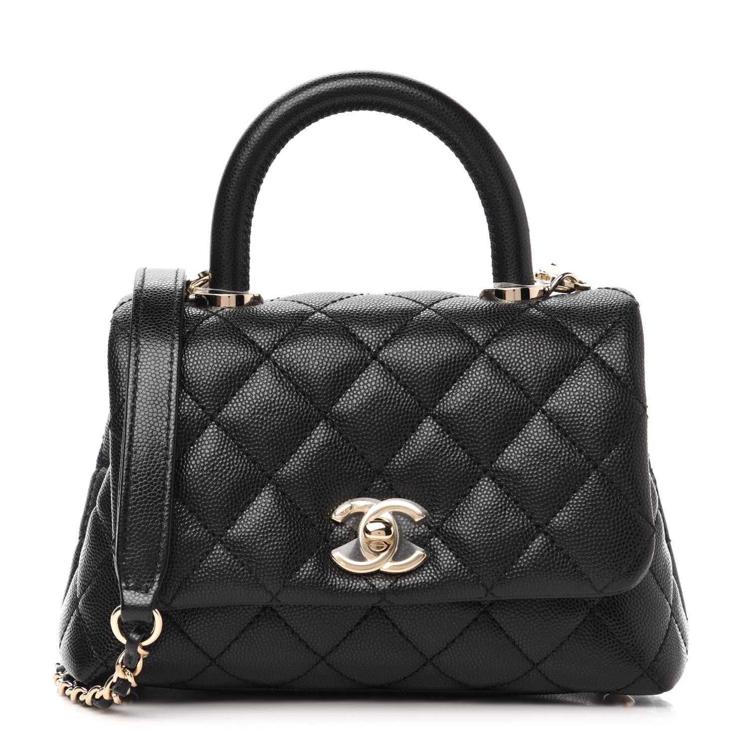 Chanel Caviar Quilted Extra Mini Coco Handle Flap Black 1 of 10