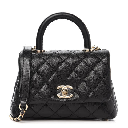 Chanel Caviar Quilted Extra Mini Coco Handle Flap Black 1 of 10