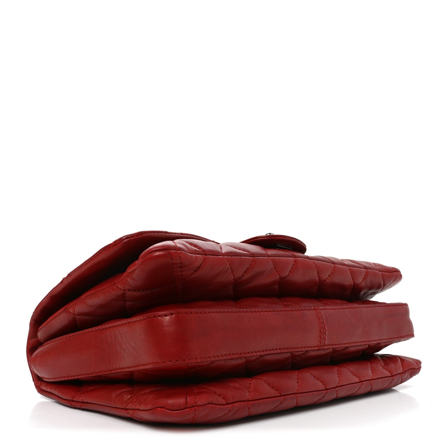 Chanel Lambskin Quilted Large 3 Flap Red 4 of 10