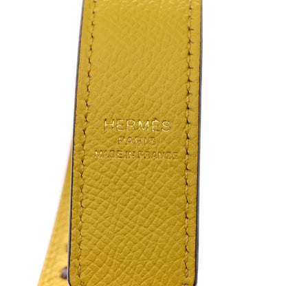 Hermes Epsom 25mm Hexagone Tressage Shoulder Strap Rouge H Jaune De Naples Gold 3 of 6