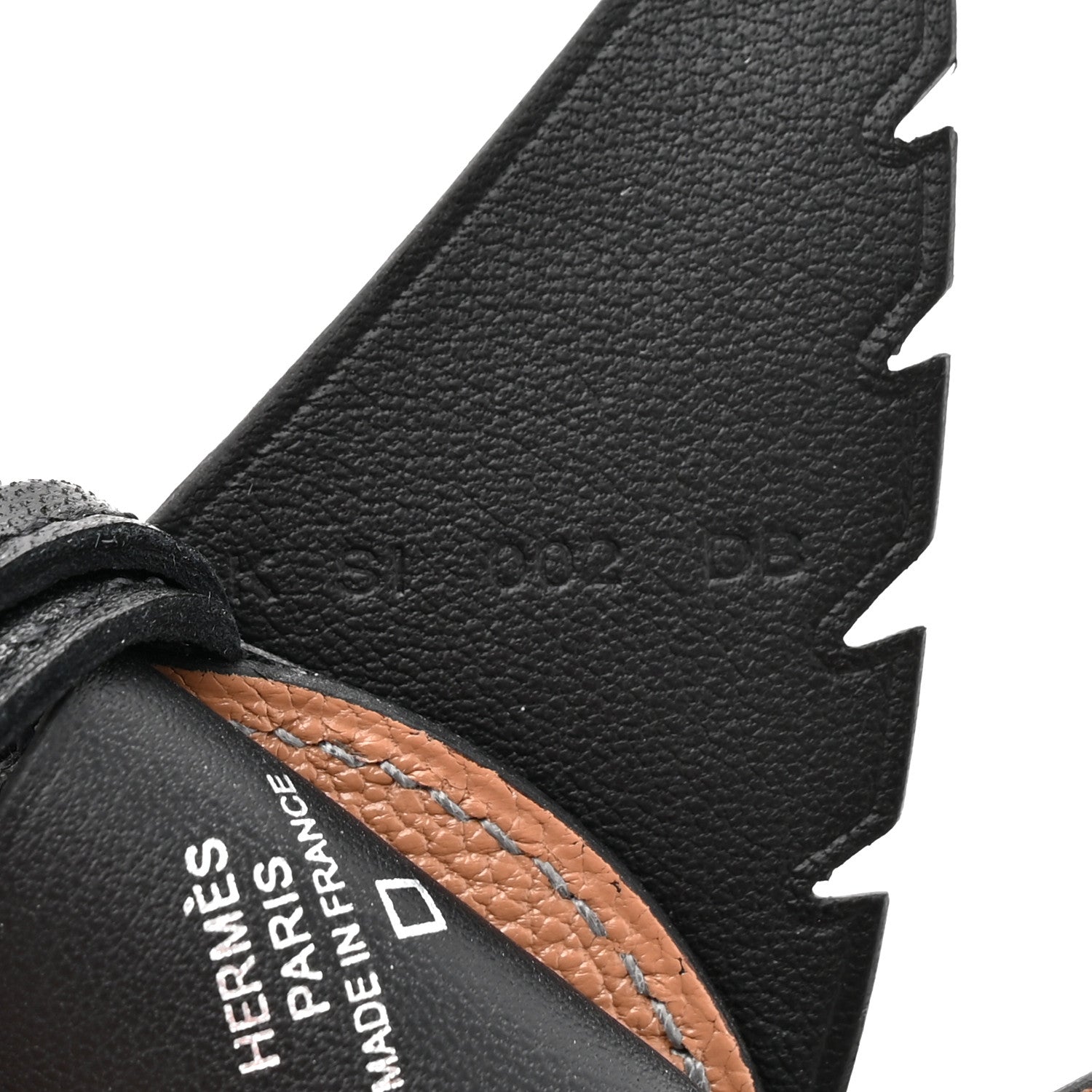 Hermes Epsom Swift Alligator Lizard Birdy Bag Charm Bleu Marine Chai Chocolate Black 4 of 5