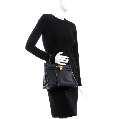 Hermes Box Kelly Retourne 28 Indigo 2 of 38