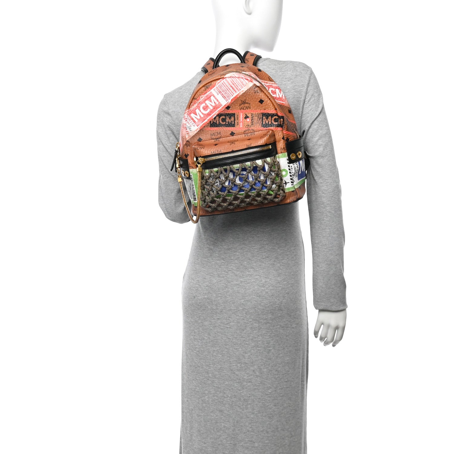 MCM Visetos Flight Print Small Stark Backpack Cognac 2 of 15