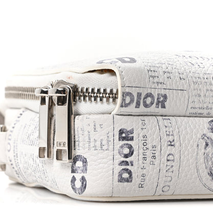 Christian Dior X DANIEL ARSHAM Grained Calfskin Newspaper Messenger White 8 of 9