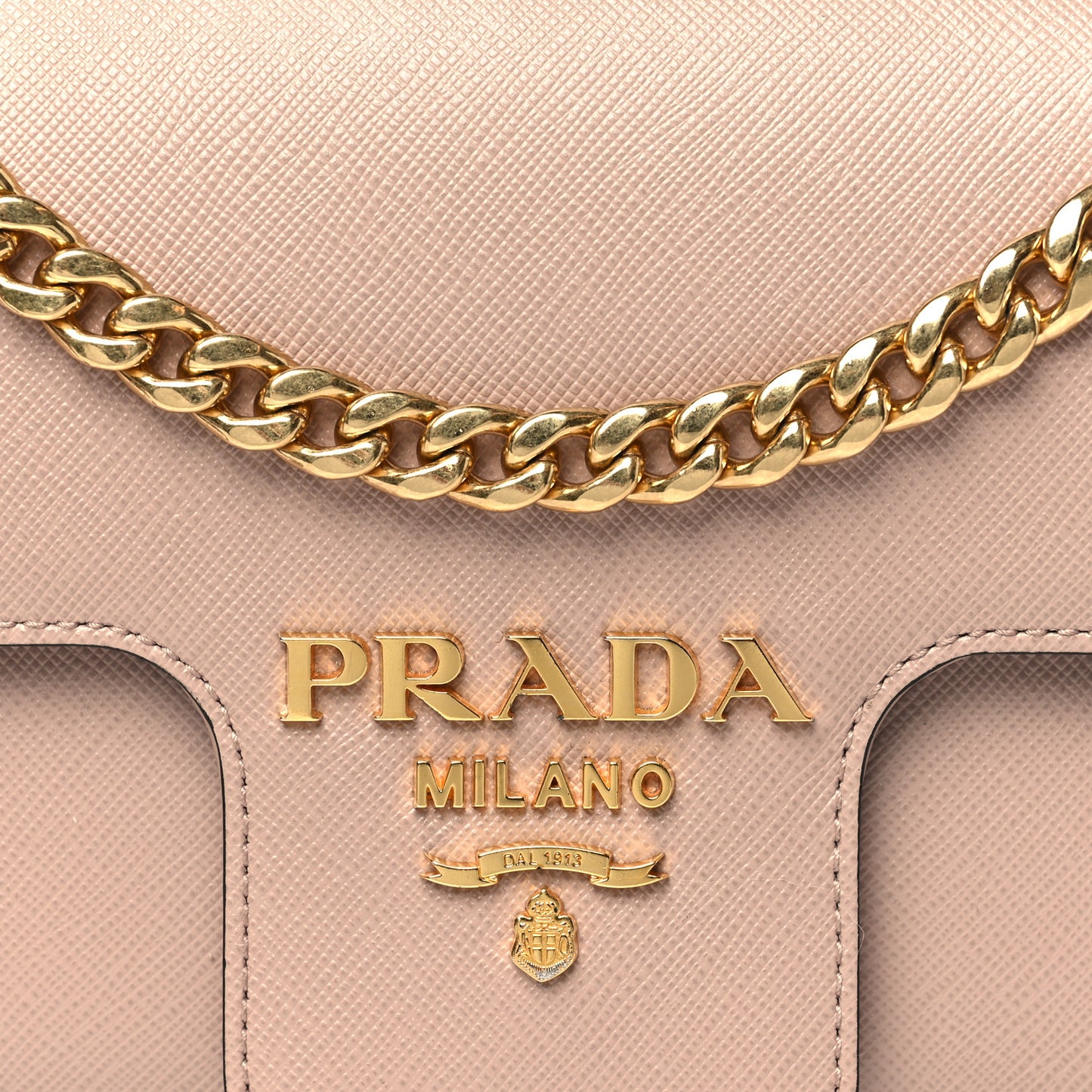 Saffiano Flap Shoulder Bag Cipria