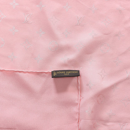Louis Vuitton Silk Monogram Monaco Square Scarf Pink 3 of 3