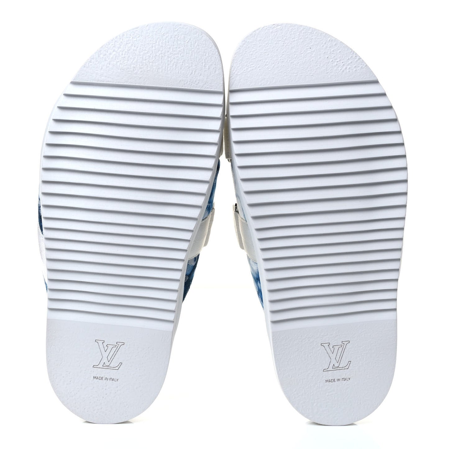 Denim Monogram Tie Dye Mens Honolulu Mules 7.5 Marine