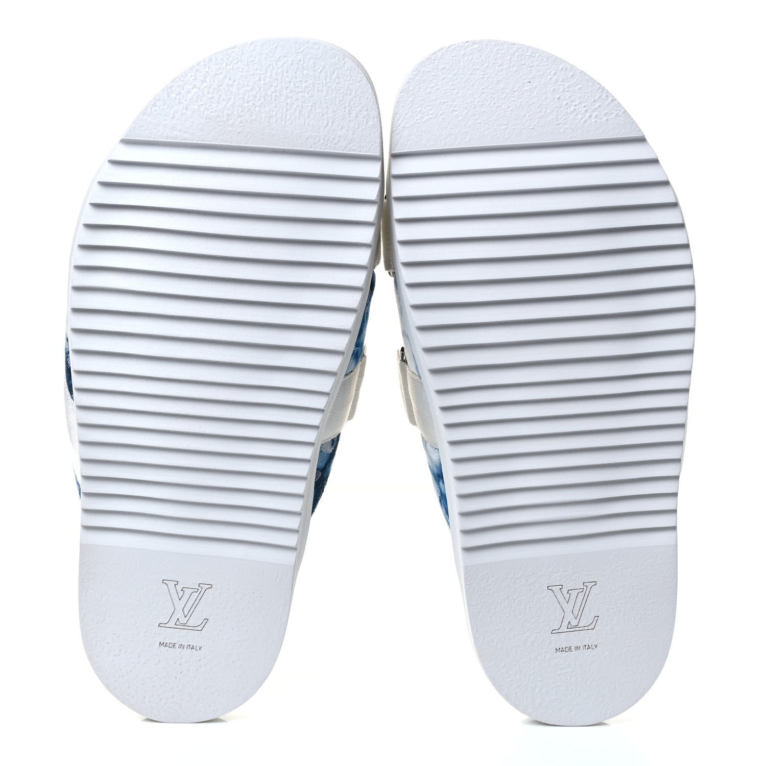 Louis Vuitton Denim Monogram Tie Dye Mens Honolulu Mules 7.5 Marine 4 of 6