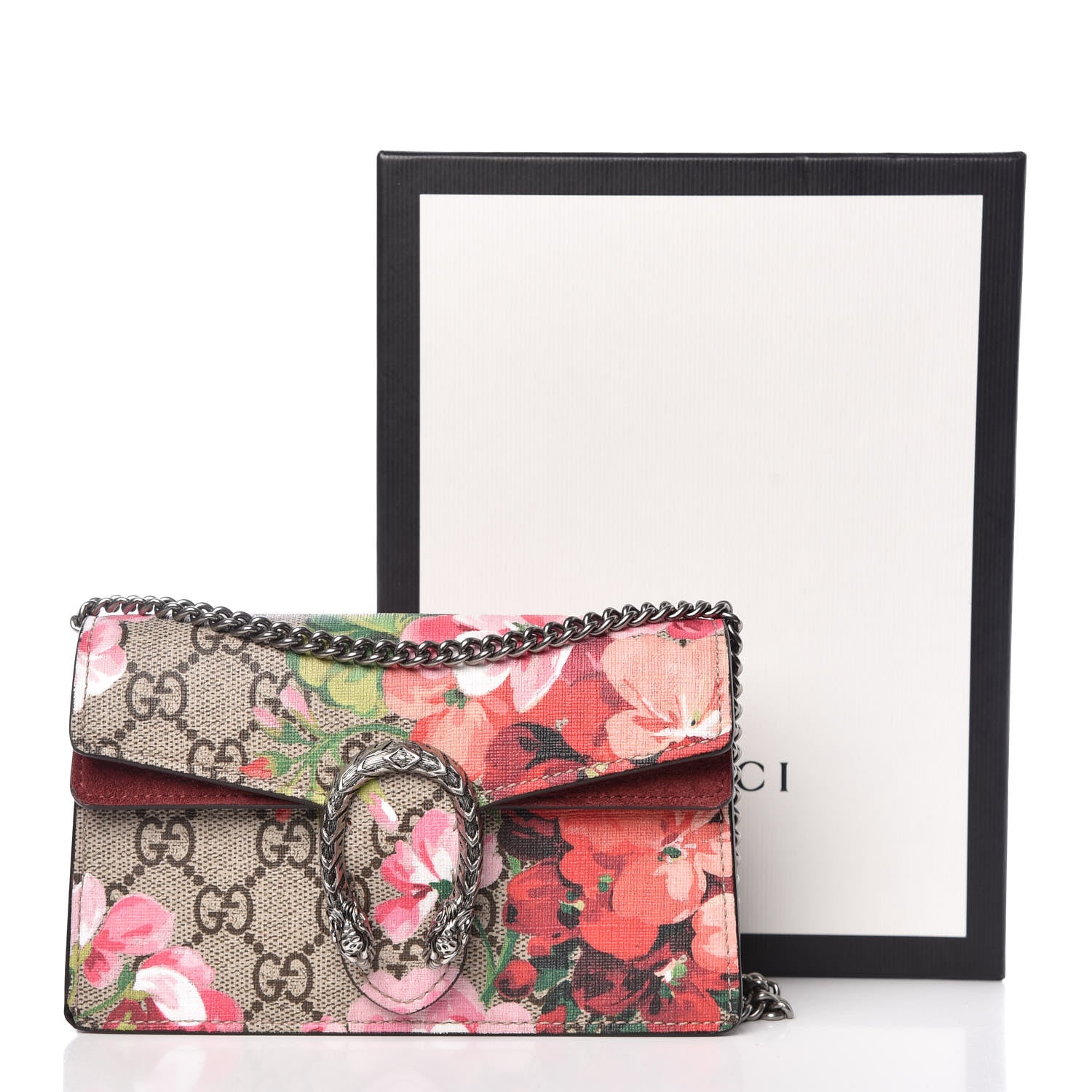 Gucci GG Supreme Monogram Blooms Super Mini Dionysus Shoulder Bag Beige Multicolor Dry Rose 11 of 11