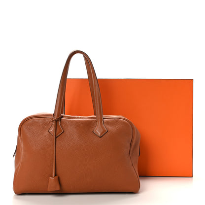 Hermes Taurillon Clemence Victoria II 35 Gold 9 of 9