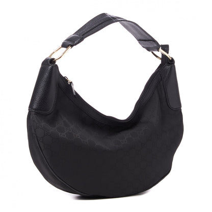 Gucci Nylon Monogram Half Moon Hobo Black 2 of 7