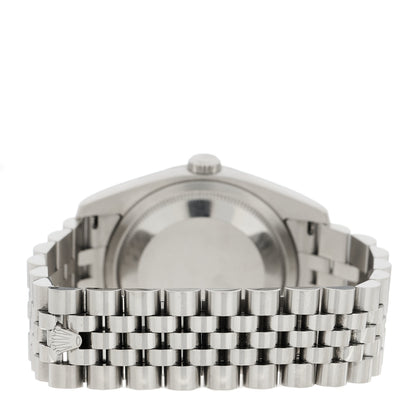Rolex Stainless Steel 18K White Gold 36mm Oyster Perpetual Datejust Turn-O-Graph Watch Black 116264 3 of 4