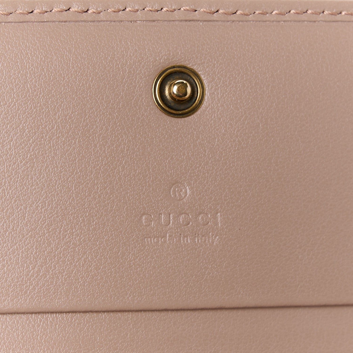 Gucci Calfskin Matelasse GG Marmont Card Case Wallet Porcelain Rose 6 of 9