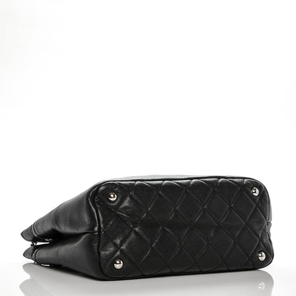 Chanel Caviar Quilted CC Timeless Soft Tote Black 4 of 7