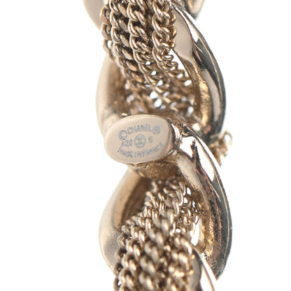 Chanel Lambskin CC Chain Hoop Earrings Gold 4 of 4