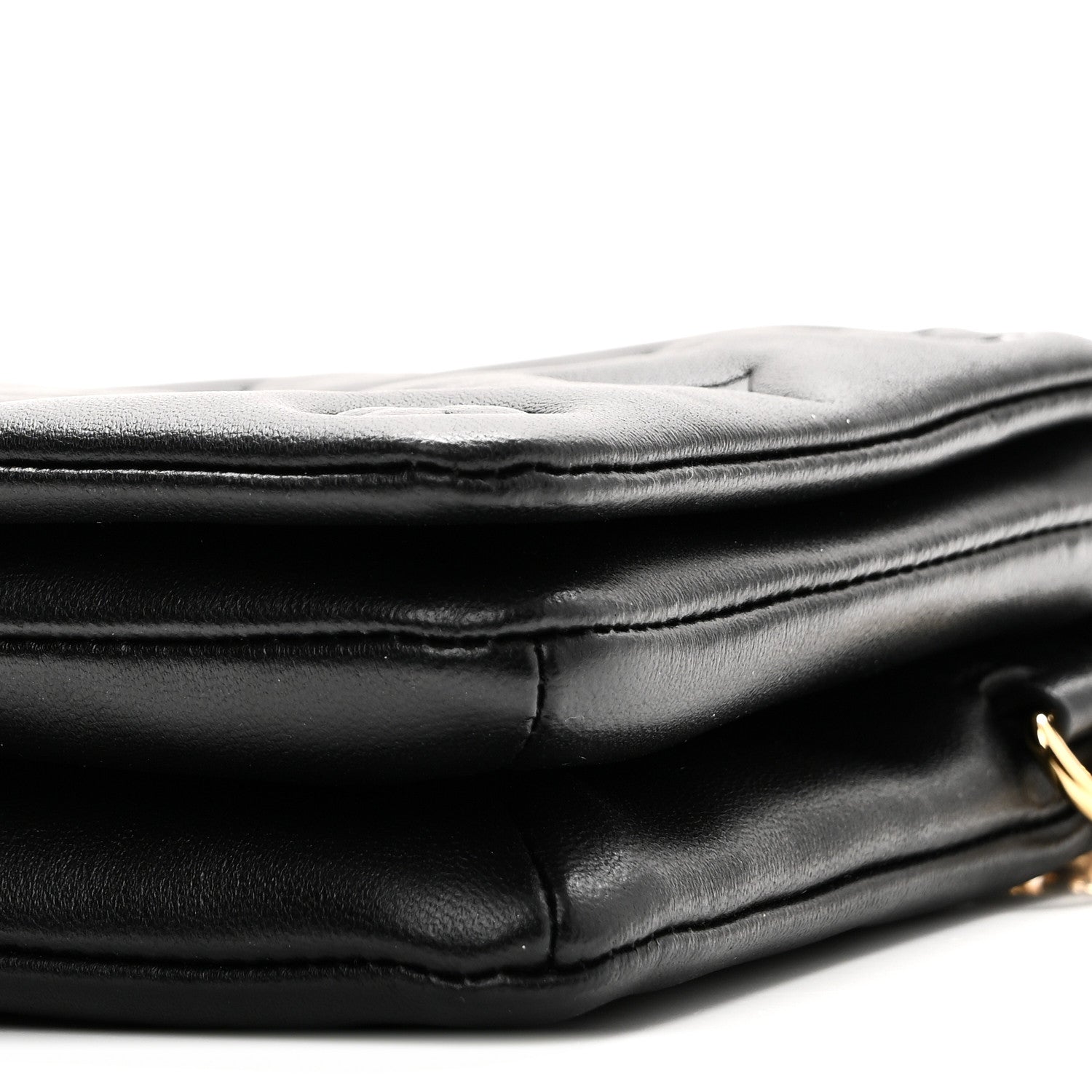 Louis Vuitton Lambskin Embossed Monogram Pochette Coussin Black 9 of 10