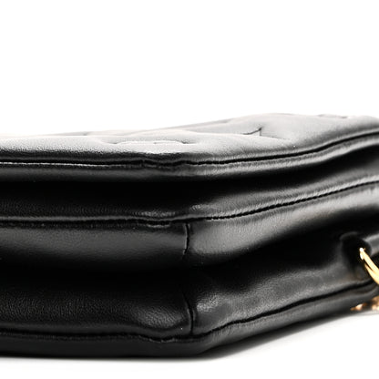 Louis Vuitton Lambskin Embossed Monogram Pochette Coussin Black 9 of 10