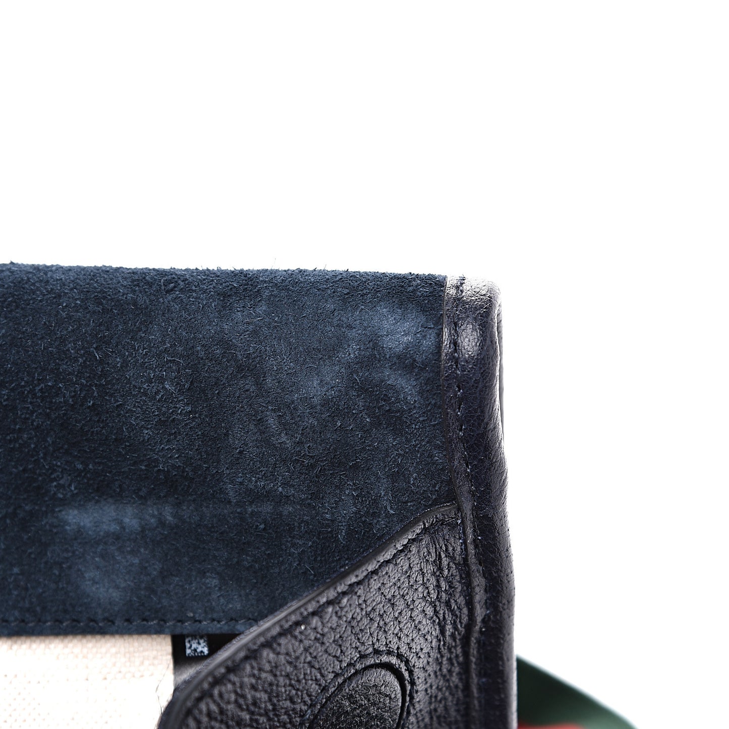 Suede Web Small Neo Vintage Double Flap Messenger Bag Blue