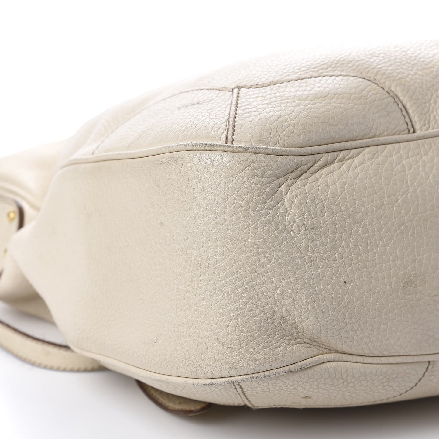 Vitello Daino Shoulder Bag Talco