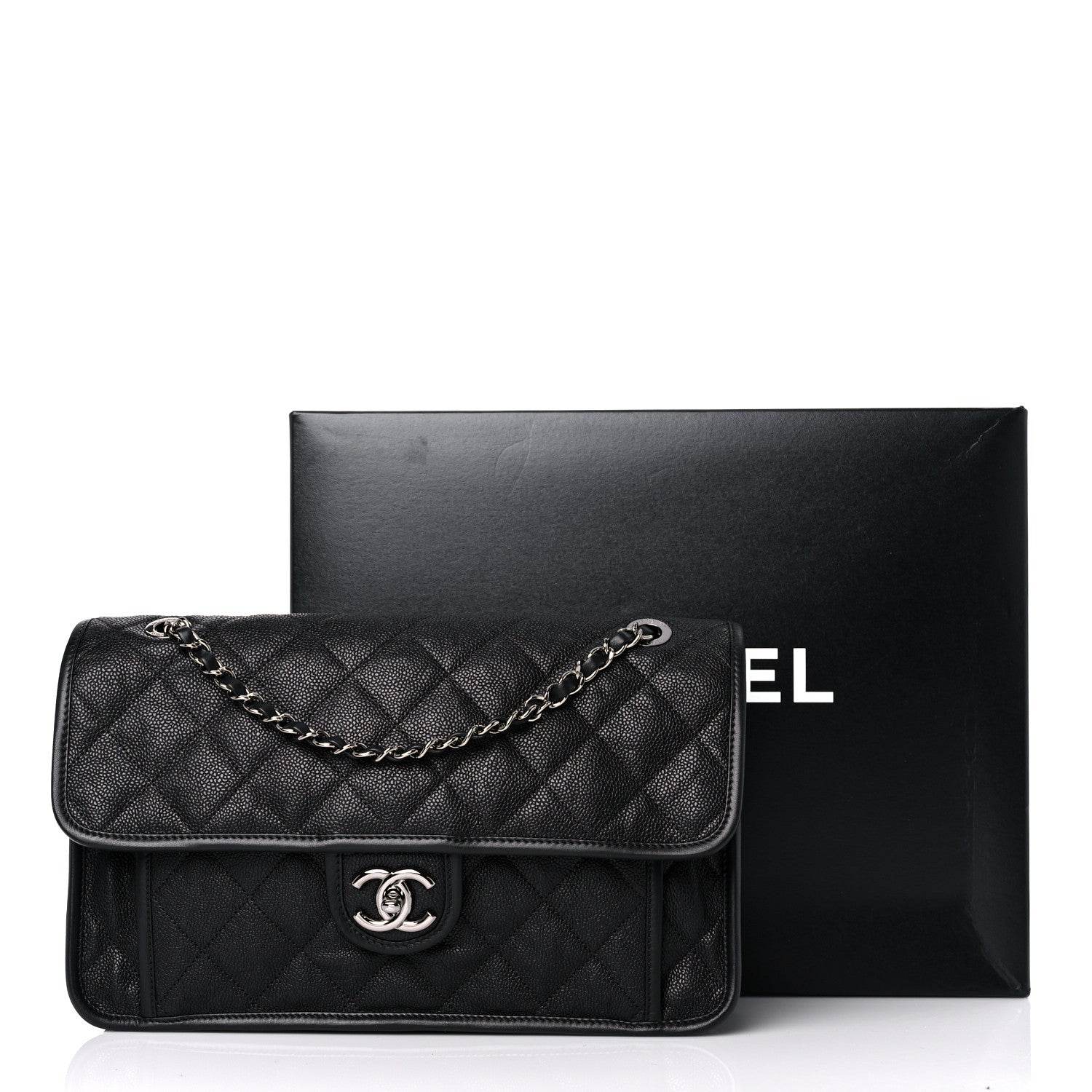 Chanel Caviar Quilted Large French Riviera Flap Black 12 of 12