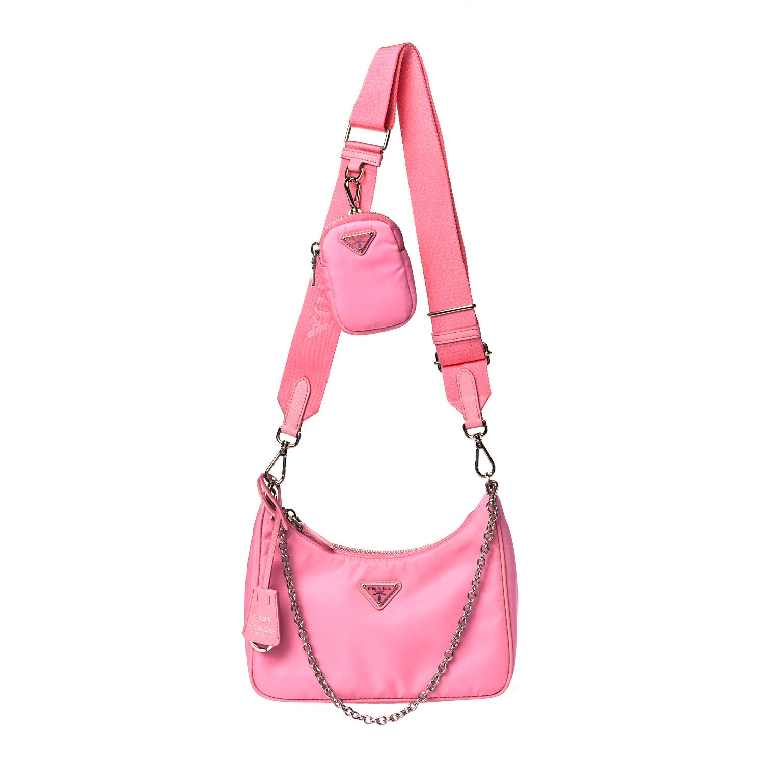 Prada Nylon Re-Edition 2005 Shoulder Bag Begonia 1 of 12