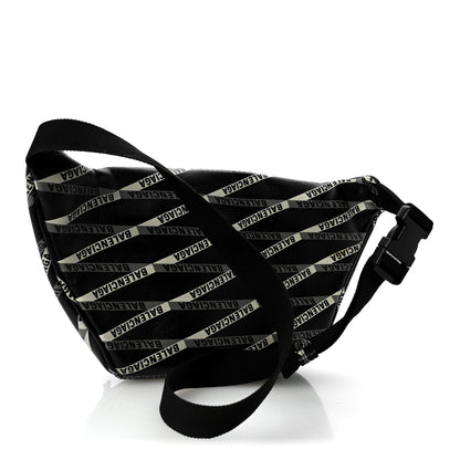 Balenciaga Smooth Calfskin Losange Monogram Explorer Belt Bag Black Grey 3 of 10