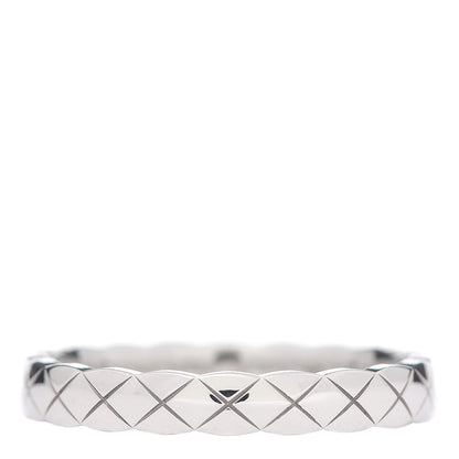 Chanel 18K White Gold Mini Coco Crush Ring 58 8.25 1 of 5