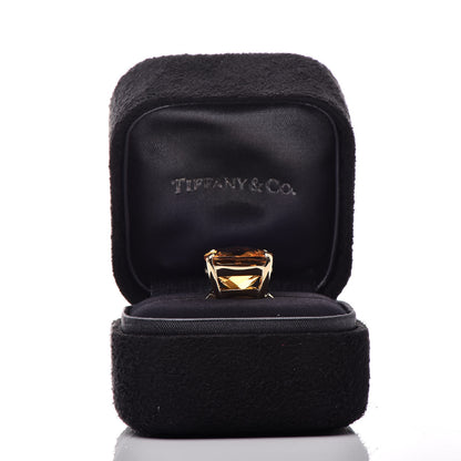 Tiffany 18K Yellow Gold Citrine Sparklers Cocktail Ring 53 6.25 8 of 8