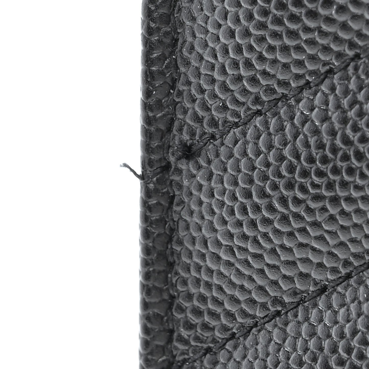Grain De Poudre Matelasse Chevron Monogram Chain Wallet Black
