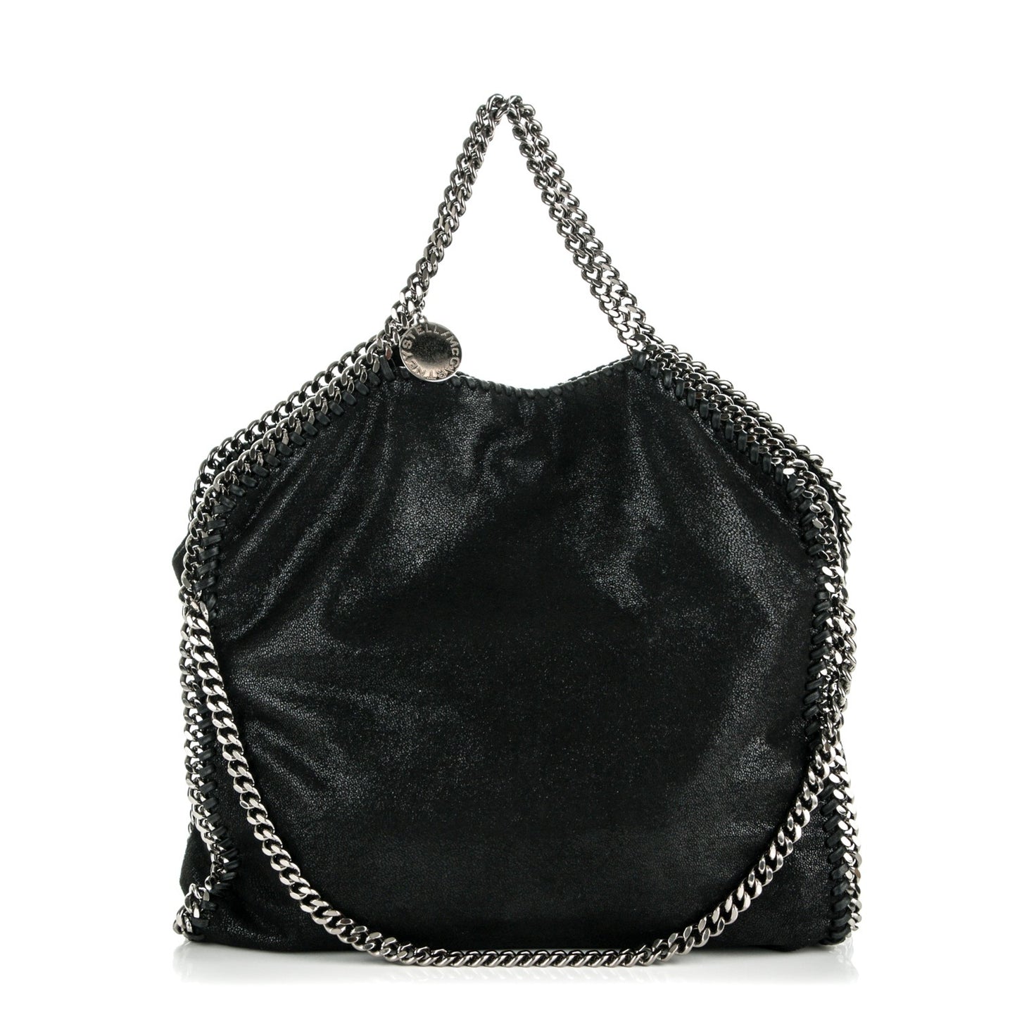 Shaggy Deer Falabella Fold Over Tote Black
