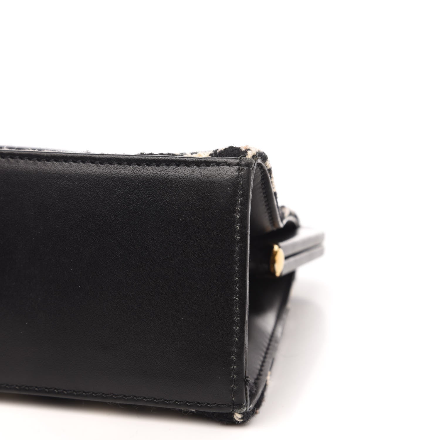 Burberry Wool Plaid Check Frame Bag Black 10 of 10