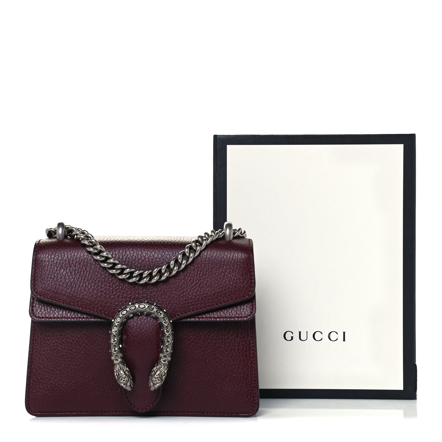Dollar Calfskin Crystal Mini Dionysus Shoulder Bag Vintage Bordeaux