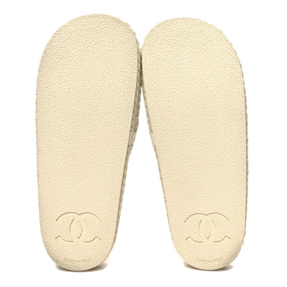 Chanel Braided Knit CC Mules 39 Ecru 5 of 9