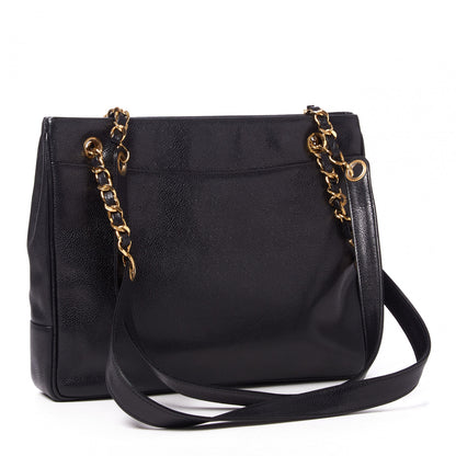 Chanel Caviar CC Shoulder Bag Black 3 of 8