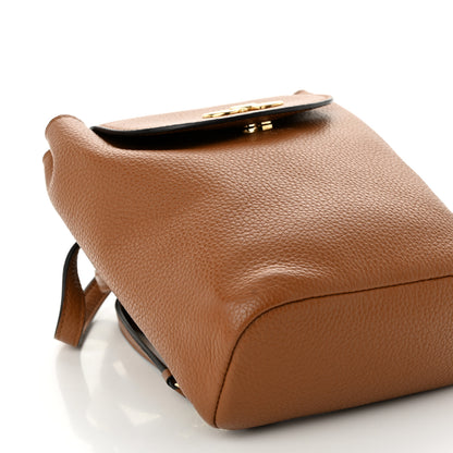 Salvatore Ferragamo Grained Calfskin Mini Gancini Backpack Brown 8 of 9