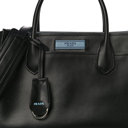 Prada City Calfskin Etiquette Tote Black Astrale 6 of 9