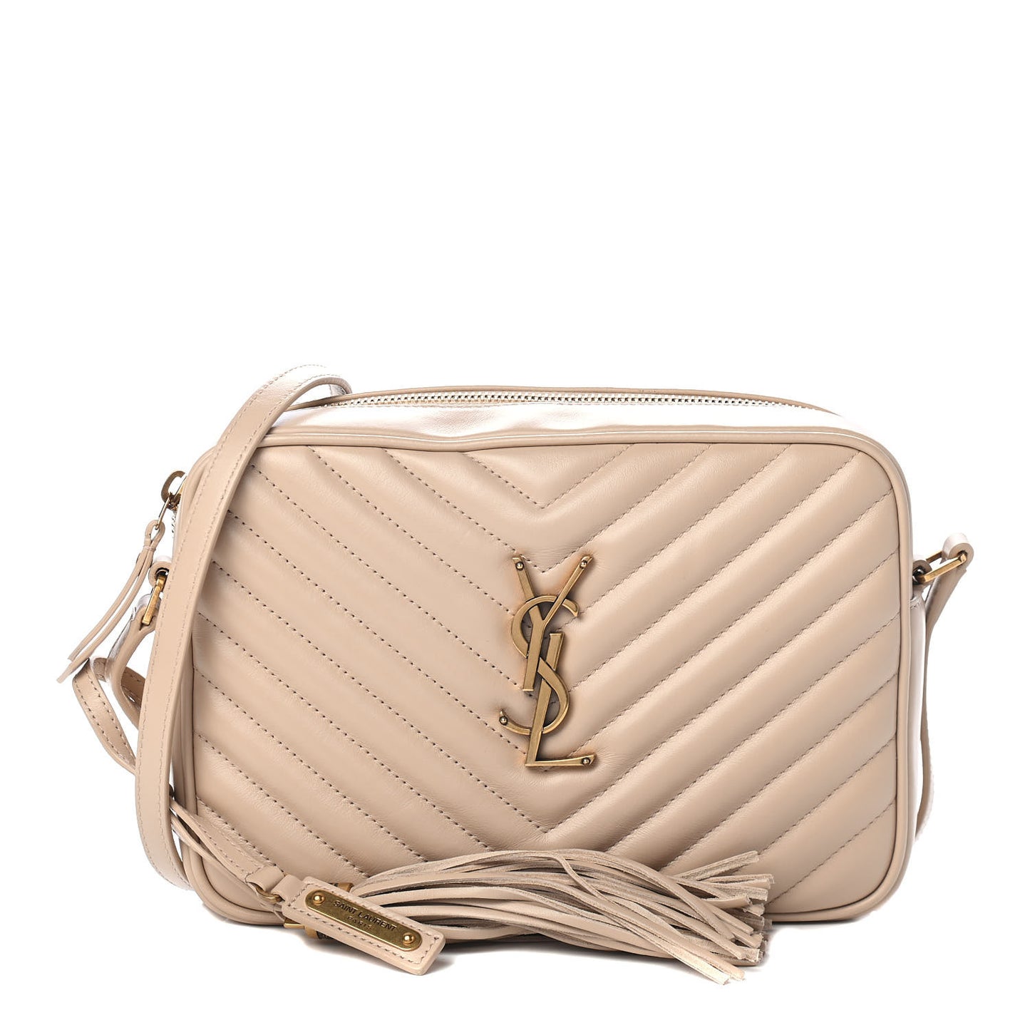 Calfskin Matelasse Monogram Lou Camera Bag Nude Powder